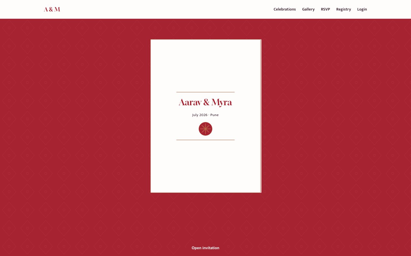 The Heirloom Fold wedding site preview