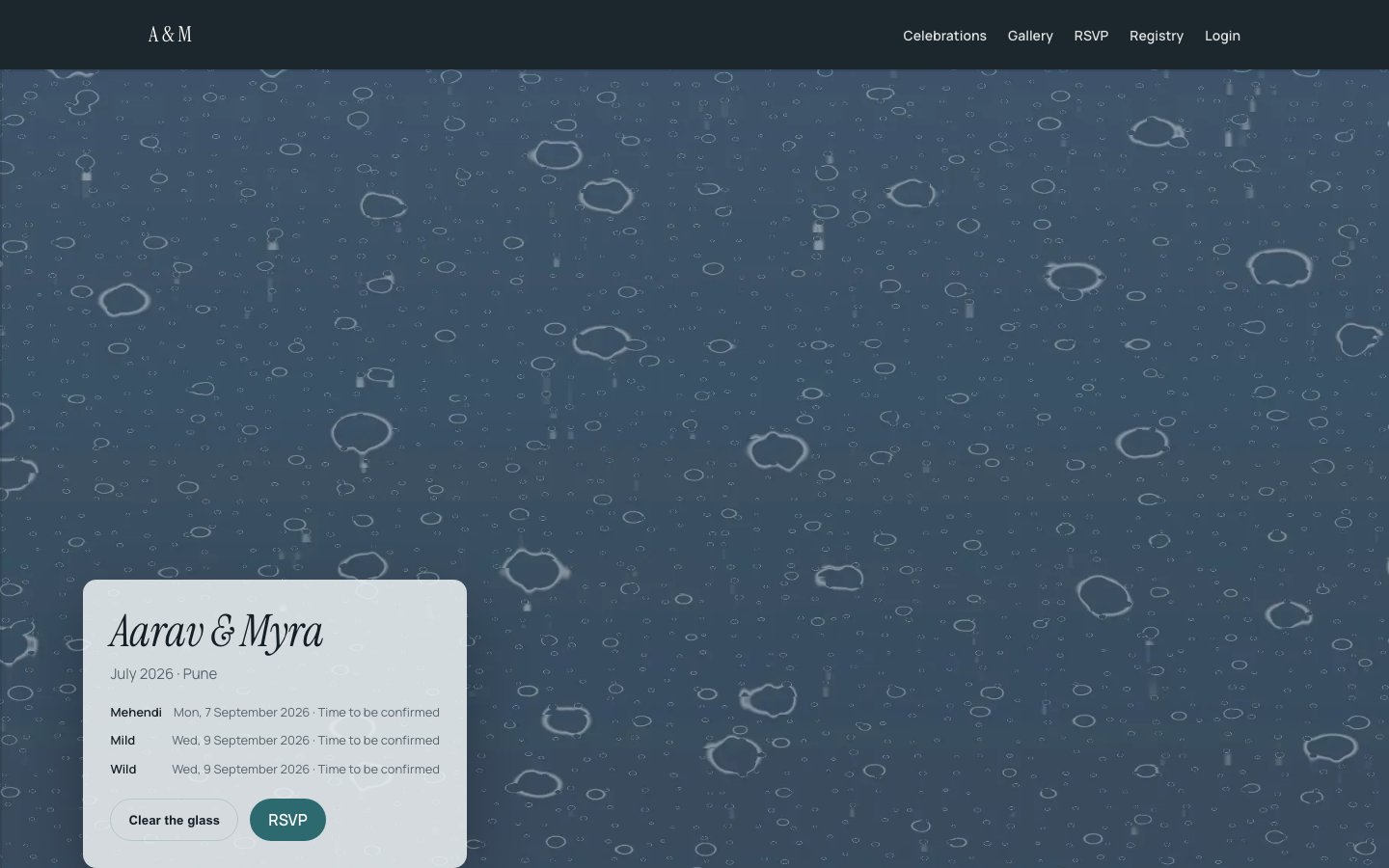 Monsoon Window wedding site preview