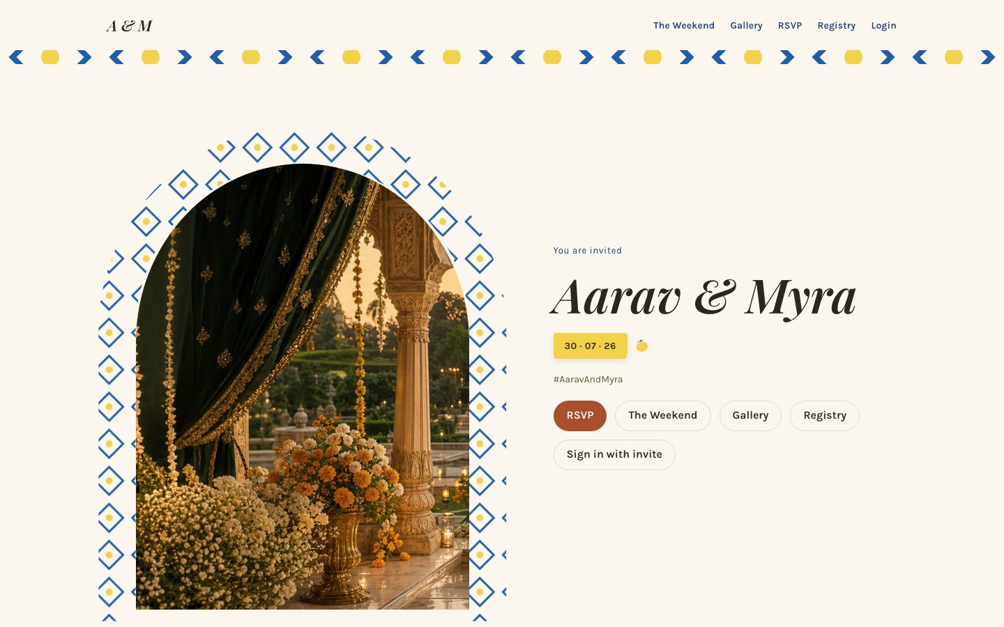 Riviera wedding site preview