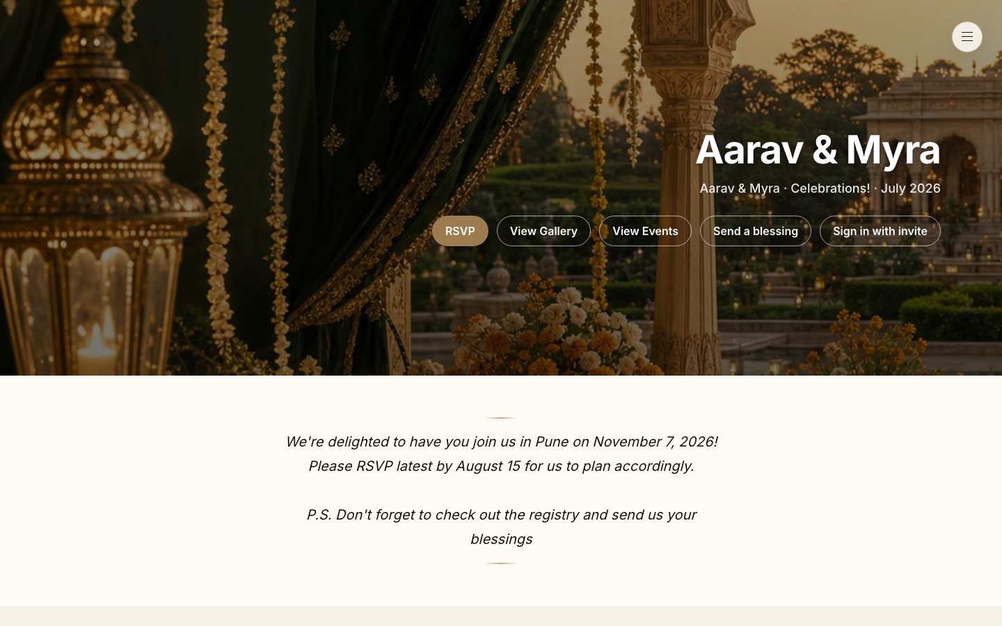 Royal Photo wedding site preview